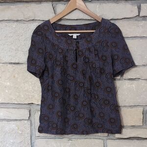 Banana Republic silk-blend patterned blouse